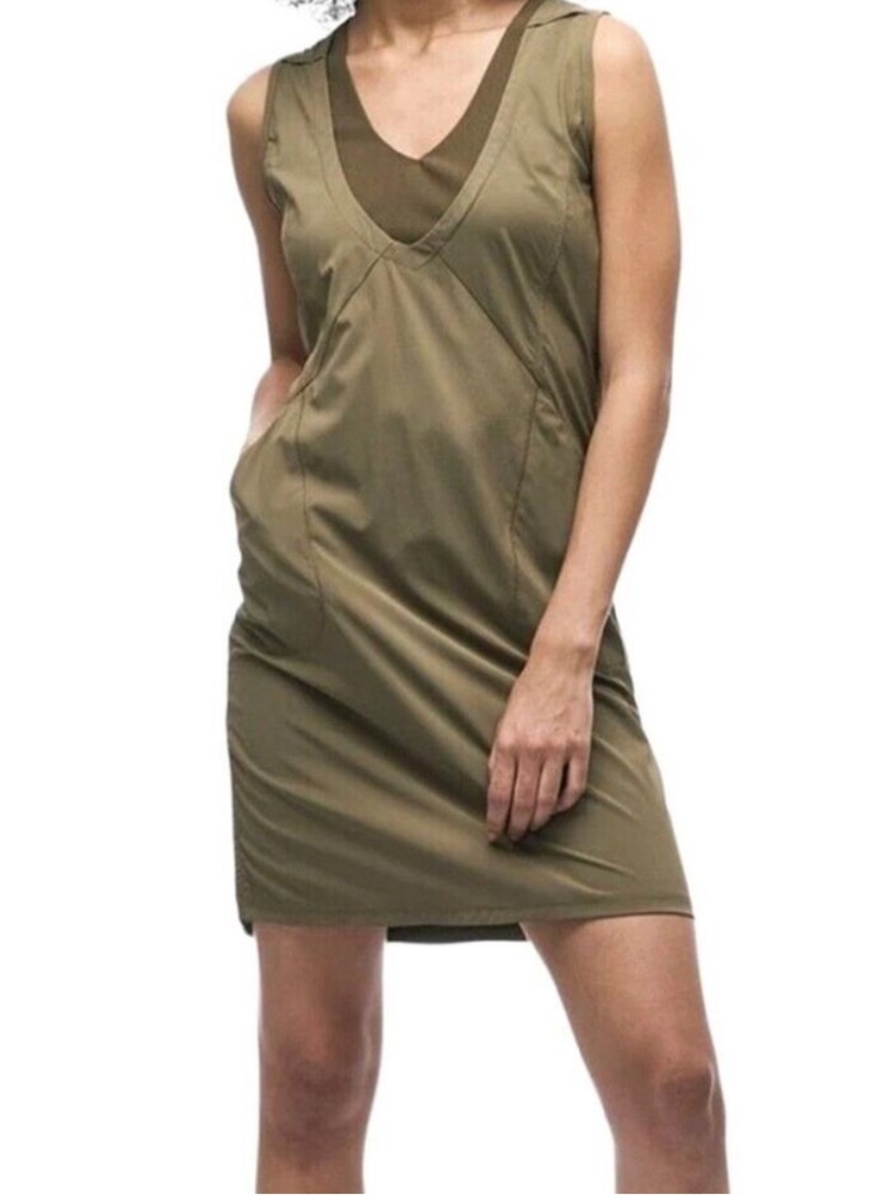Indygena Gray Liike Lii Outdoor Activewear Dress Size XS Hiking Military Chic